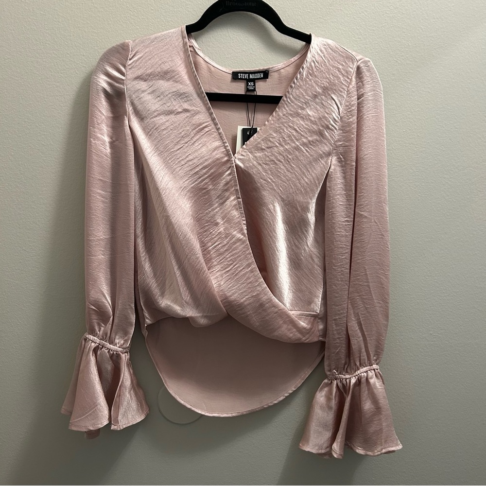 Steve Madden Pink Silk Blouse